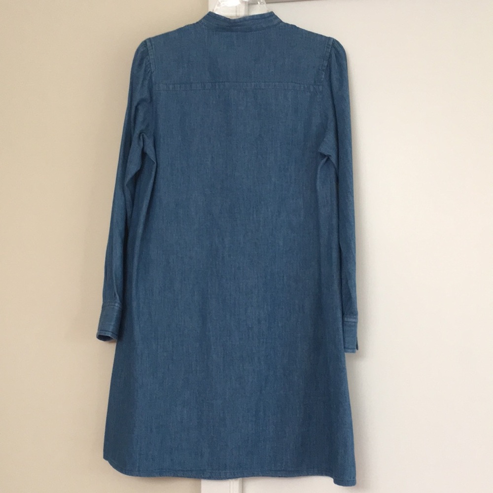 A.P.C. Mandarin Collar Chambray Dress. Size 36. - Picture 5 of 9